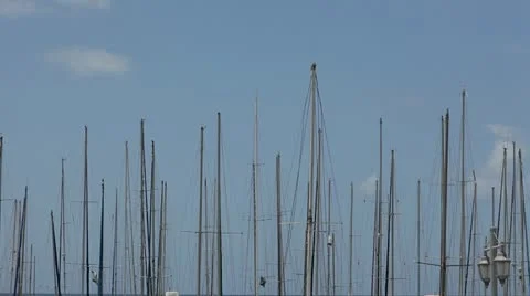 Yachet Poles Stock Footage 12112471