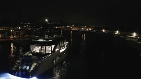 The yacht is about to moor Stock Footage 219021477