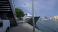 Yacht anchored in the harbor of Barcelona 4k or 4k+ Resolution