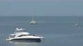 Yacht anchored in the Pacific Ocean, Panama 4k or 4k+ Resolution