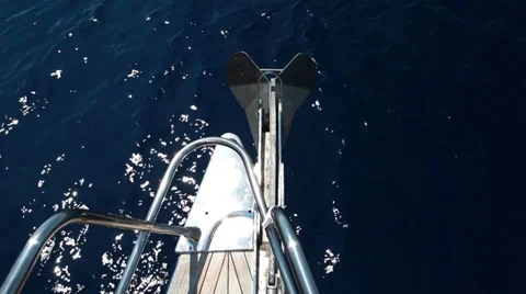 Yacht ancor Stock Footage 30450983