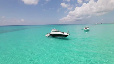 Yacht at Bimini Beach Stock Footage 232437502