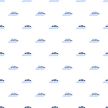 Yacht boat seamless repeating pattern on white background Stock Illustration