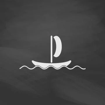 Yacht computer symbol Stock Illustration