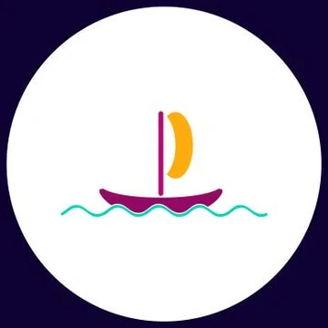 Yacht computer symbol Stock Illustration