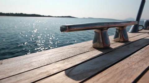 Yacht deck detail Stock Footage 30451127