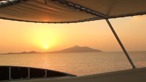 Yacht deck evening sunset 動画素材 70789878