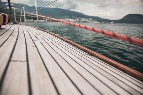 Yacht deck Foto stock