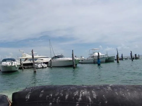 Yacht in dock Foto stock