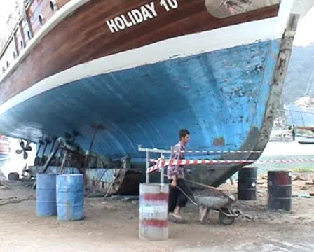 Yacht in docks  Stock Footage 8956792