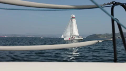 Yacht during the competition Stock-Footage 254583178