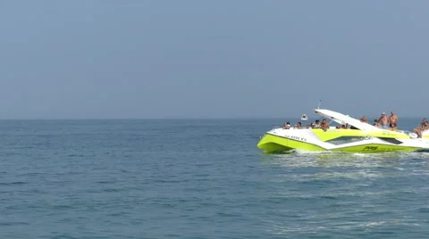 A yacht floating in the sea Stock Footage 65612846