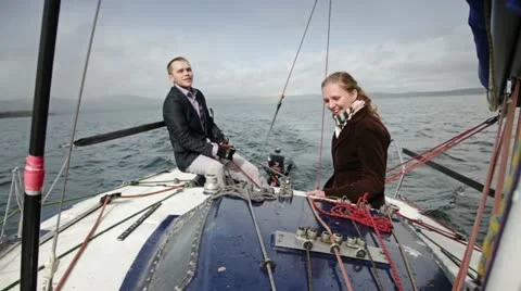 On the yacht 库存影片 12293011