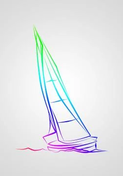 Yacht icon illustration Stock Illustration