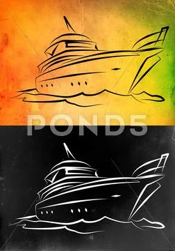 Yacht icon illustration Stock Illustration