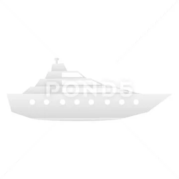 Yacht icon on white. Stock Illustration