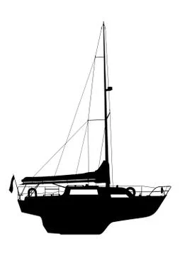 Yacht . Stock Illustration