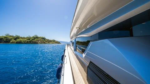 Yacht interior featuring elegant design Stock Photos