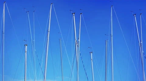 Yacht masts Stock Footage 24740147