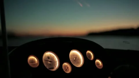 Yacht at night Stock Footage 11857578