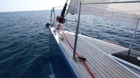 Yacht nose Stock Footage 30450175