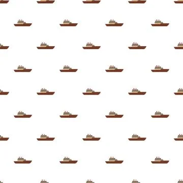 Yacht ocean pattern seamless Stock Illustration