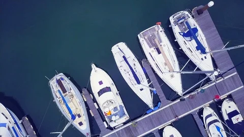 Yacht parking. Stock Footage 100031997