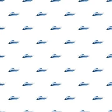 Yacht pattern creating a repeatable nautical transport background Stock Illustration