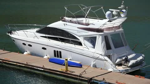 Yacht at the pier. Stock Footage 10922143