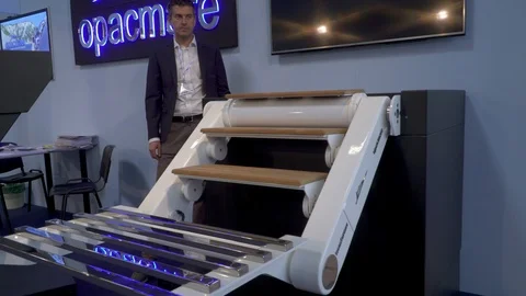 Yacht platform folding up  Stock Footage 88549728