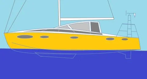 Yacht project Stock Illustration