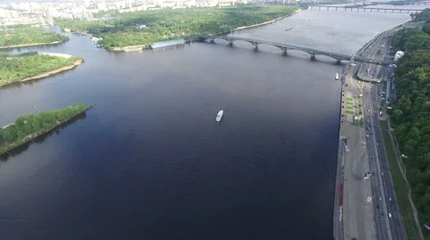 Yacht On The River 動画素材 64067756