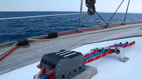Yacht ropes Stock Footage 30450595