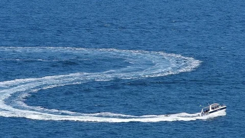 Yacht sailing on sea Stock Footage