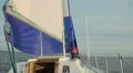 Yacht sailing under wind power, cruise, tourism, active rest HD Footage