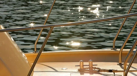 Yacht at sea Stock Footage