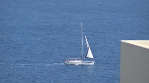 YACHT IN SEA Stock Footage 49545053