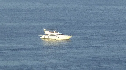Yacht  At Sunset Stock Footage 95019648
