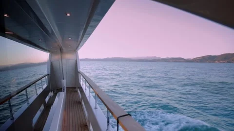 Yacht at sunset Stock Footage 147364688