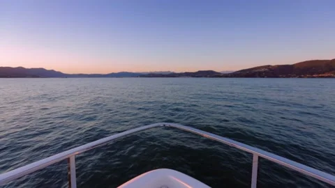 Yacht at the sunset Stock Footage 147364812
