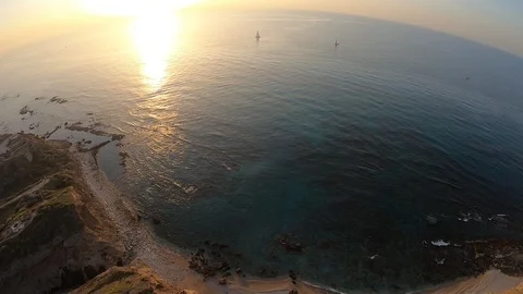 Yacht in sunset(30) Stock Footage 86281193