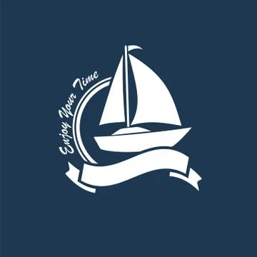 Yacht symbol vector Stock Illustration