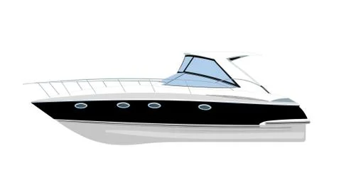 Yacht vector Illustrazione stock