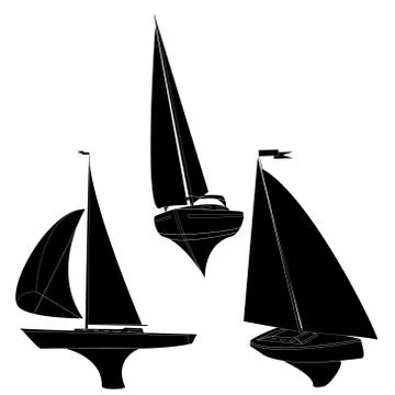 Yacht vector illustration Stock Illustration