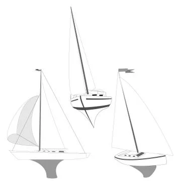 Yacht vector illustration Stock Illustration