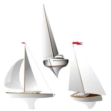 Yacht vector illustration Stock Illustration