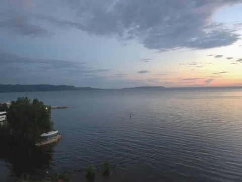 Yacht view from the height. Stock Footage 77749389