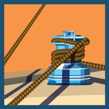 Yacht winch Stock-Illustration
