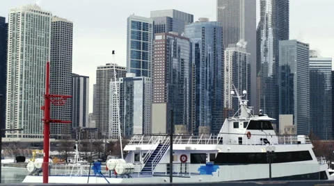 A yacht in winter Stock Footage 56733552