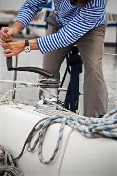 Yacht work Stock Photos